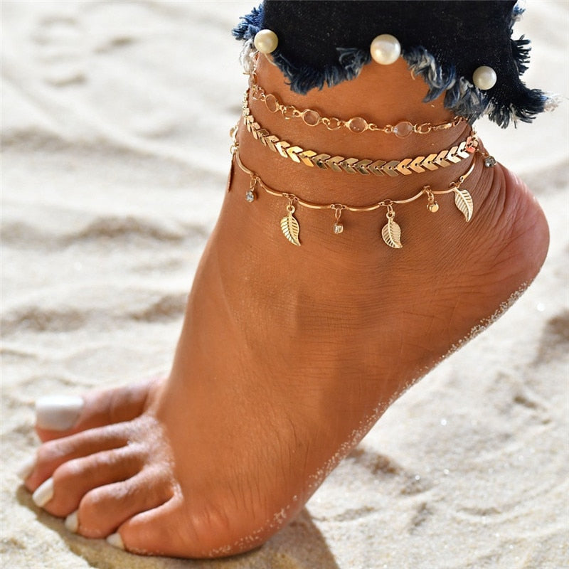 3pcs Anklets for Women Foot Accessories